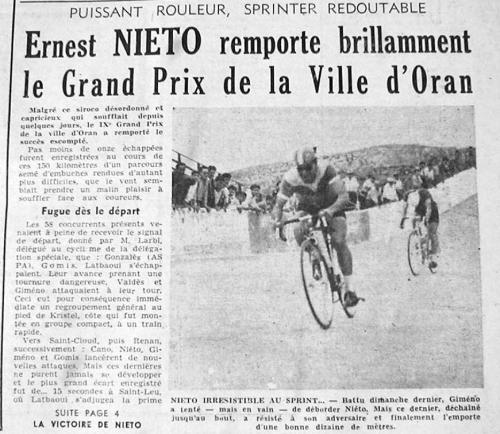 ECHO D'ORAN - Le Cyclisme