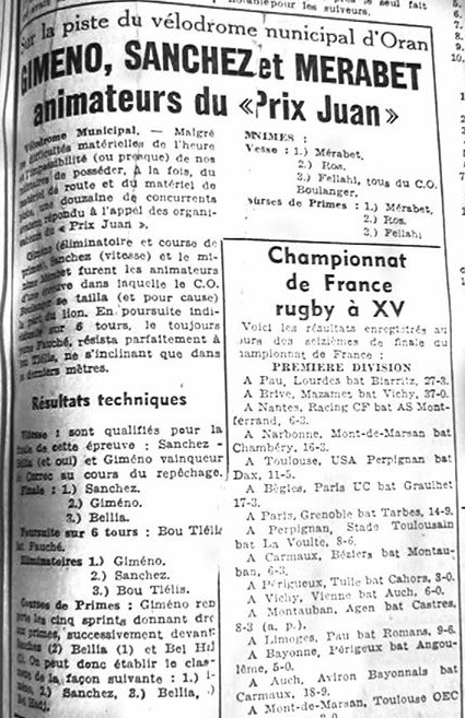 ECHO D'ORAN - Le Cyclisme