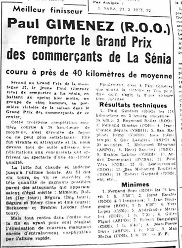 ECHO D'ORAN - Le Cyclisme