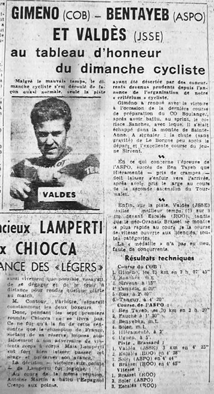 ECHO D'ORAN - Le Cyclisme