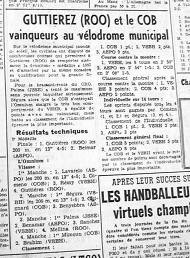 ECHO D'ORAN - Le Cyclisme