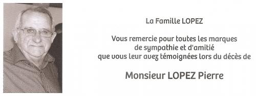 Décès Pierrot LOPEZ