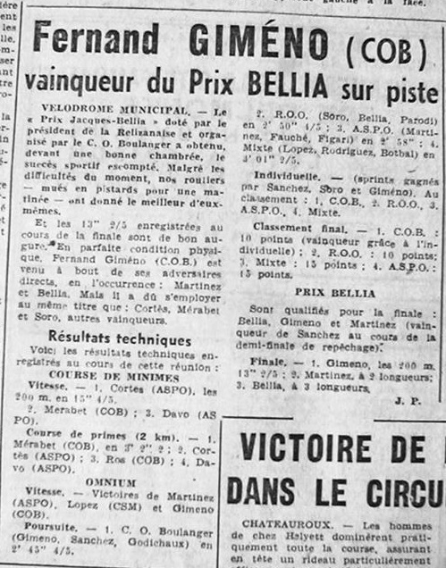 ECHO D'ORAN - Le Cyclisme