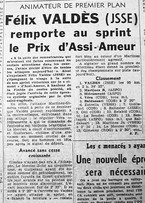 ECHO D'ORAN - Le Cyclisme