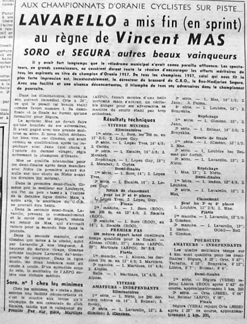 ECHO D'ORAN - Le Cyclisme