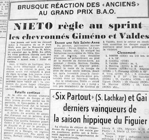 ECHO D'ORAN - Le Cyclisme